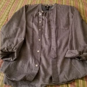 GREY Button Down